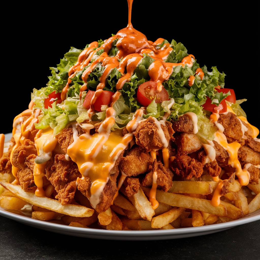Chicken loaded fries2