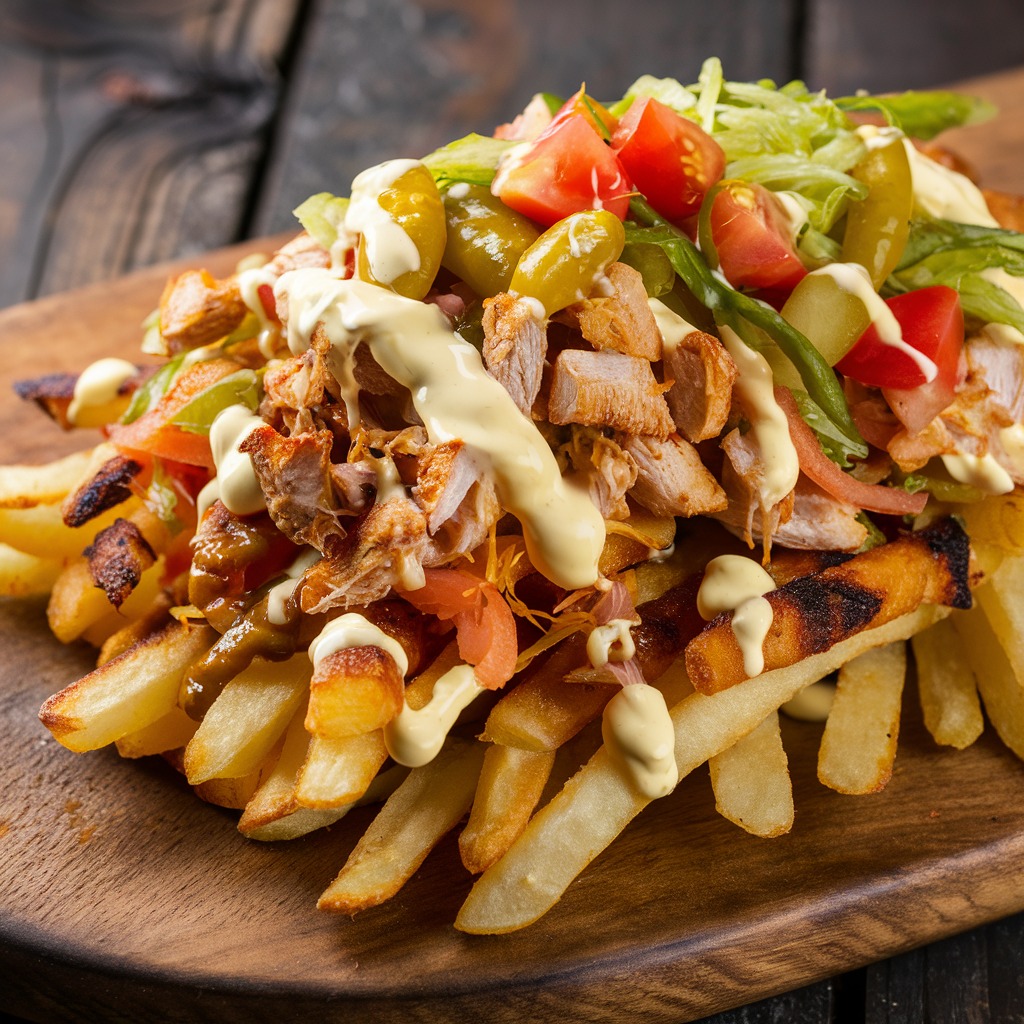 Grilled loaded fries